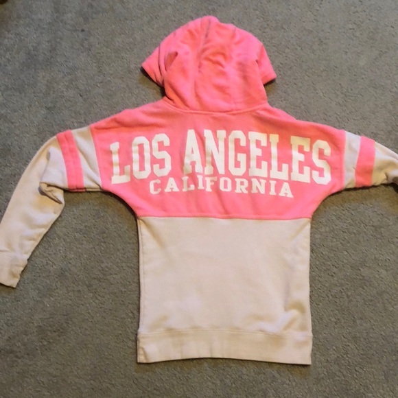 Pink and White los angeles hoodie - Picture 2 of 2